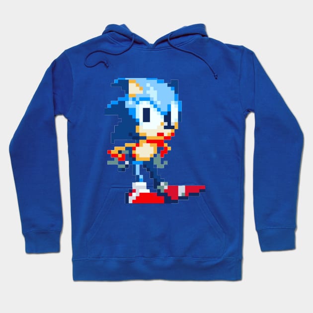 The 16 Bit Blue Blur Hoodie by Retrollectors